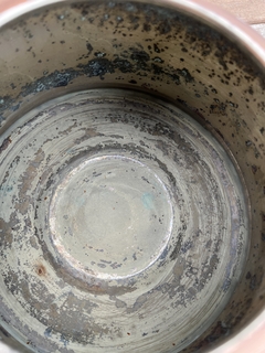 Pava de Cobre c/Manija Porcelana - Antiguedades JOE