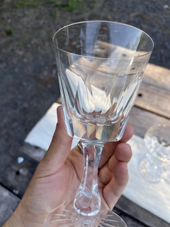 6 Copas de Vidrio Talladas, Pesadas! Ideal para agua - tienda online