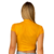 Blusa Feminina Curta Canelada Cor Laranja Mostarda - Clarice Moda Fashion 