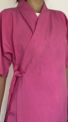 CHAQUETA LIENCILLO CRUZADA ROSA - Discipulo Marcial