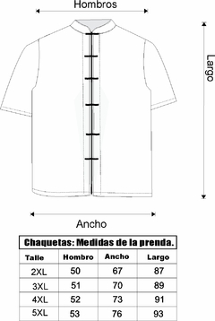 CHAQUETA MANGA CORTA TRADICIONAL - Discipulo Marcial