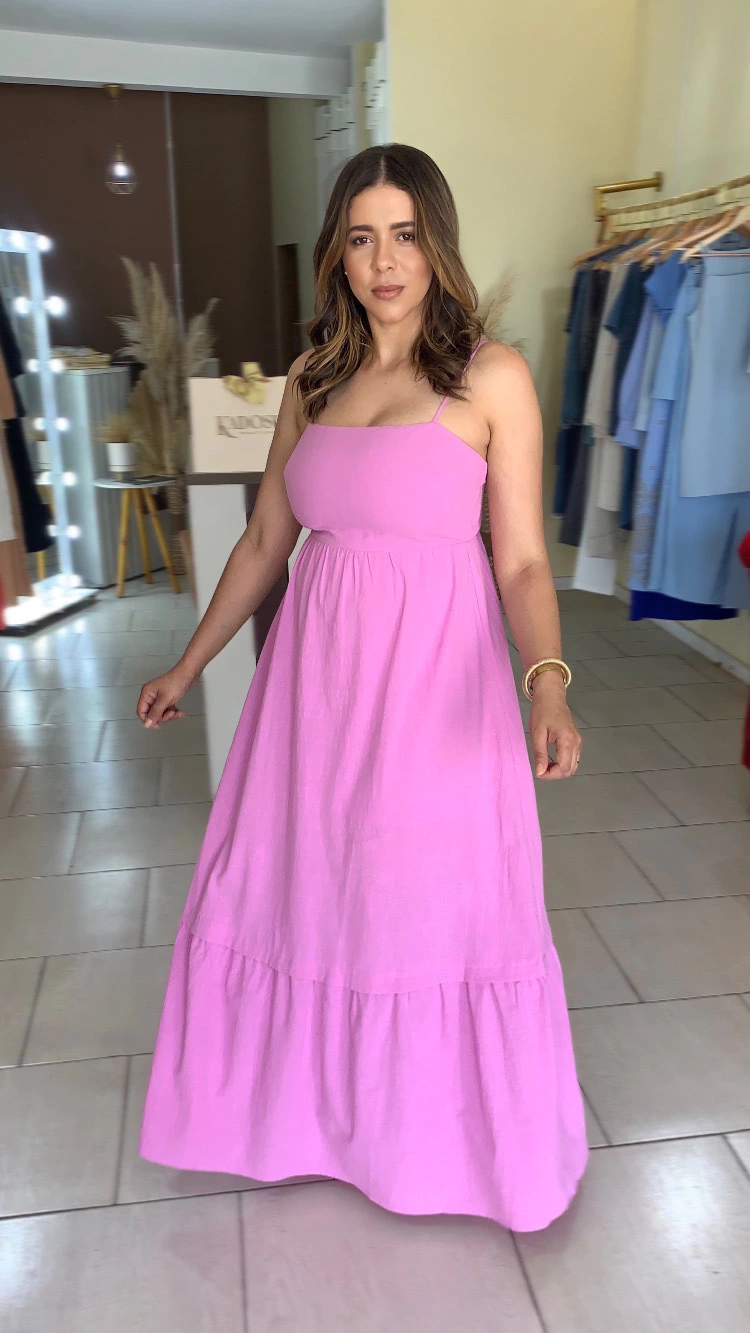 VESTIDO LONGO DE ALÇA LAIS
