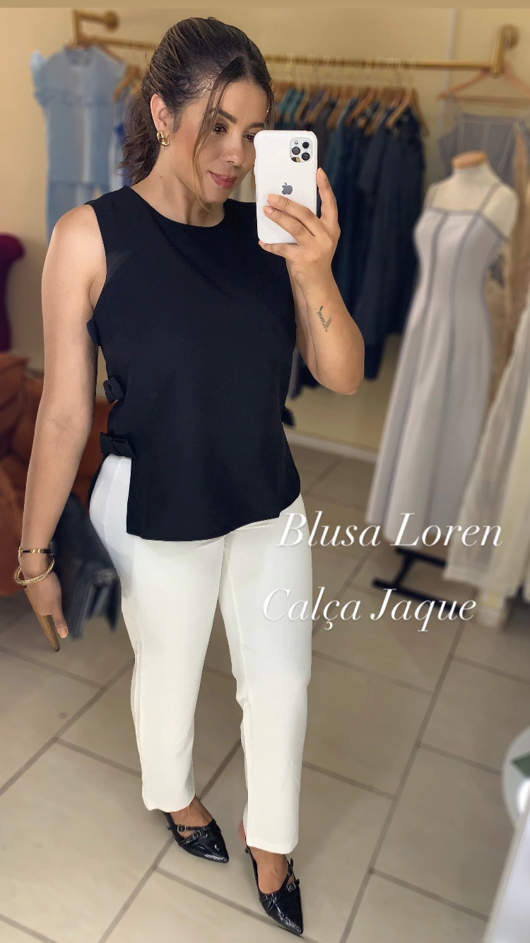 BLUSA REGATA COM LAÇOS LOREN