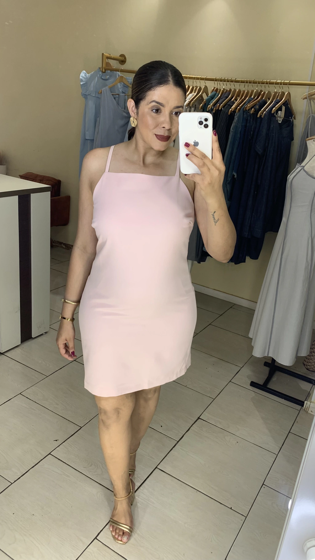 VESTIDO TUBINHO CURTO DE ALÇA TIFANY