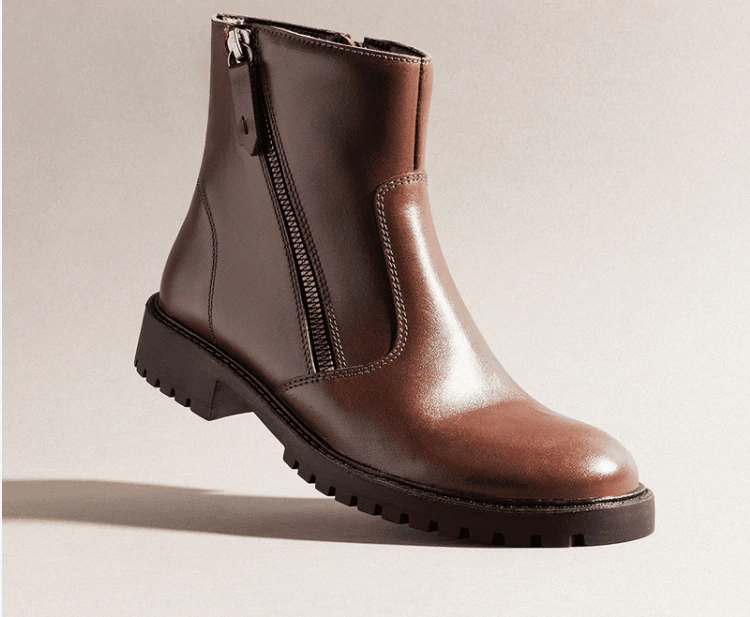 Bota Tratorada Couro Confort Cano Baixo Marrom
