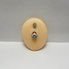 BARBELL OMBLIGO DOBLE STRASS - COLOR A ELECCIÓN - comprar online