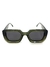 Óculos de sol Marjoriê quadrado grande verde - comprar online