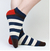 Meia Cano Baixo Listrado Azul e Vermelho - comprar online
