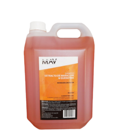 Shampoo:Extracto de QUERATINA & MARACUYÁ. SIN PARABENOS/ SIN PETROLATOS/CRUELTY FREE . MAV PROFESIONAL