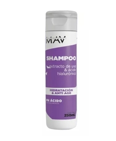 Shampoo Extracto de UVA & ÁCIDO HIALURÓNICO Sin parabenos/Sin Petrolatos/ libre de crueldad. MAV PROFESIONAL