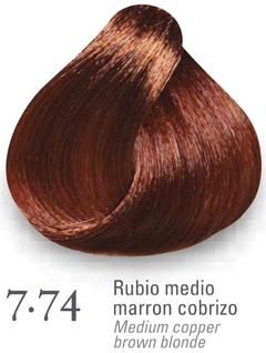 Tintura profesional ELEMENT COLORS de OSSONO x60 grs- 7.74 RUBIO MEDIO MARRON COBRIZO
