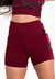 Short Fitness Cintura Alta com Elástico Racy com Bolso Marsala - comprar online