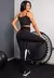 Conjunto Fitness Calça Legging Cintura Alta + Cropped Preto com Elásticos | REF: CCA1 - comprar online