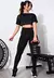 Conjunto Fitness Cropped Preto + Calça Legging com Bolso Tela na internet
