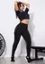Conjunto Fitness Cropped Preto + Calça Legging com Bolso Tela - comprar online