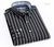 Imagem do Oxford camisa xadrez masculina listrada, casual, remendo frontal, bolso no peito