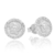 Brinco Medalha Medusa Cravejado em Zircônia 10mm (Banho Prata 925)