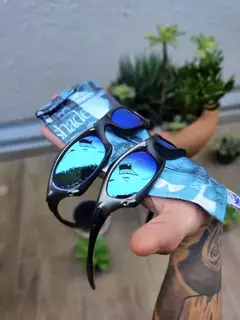 SPLICE PRETO/PRATA LENTE AZUL ESCURO - comprar online