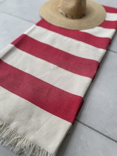 LONA PLAYERA RAYAS ROJAS XL FAMILIAR