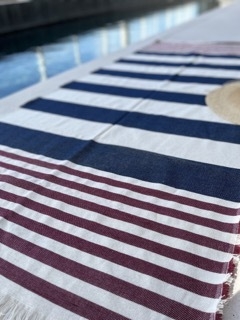 LONA PLAYERA RAYAS AZUL MARINO CON BORDO MEDIUM - comprar online