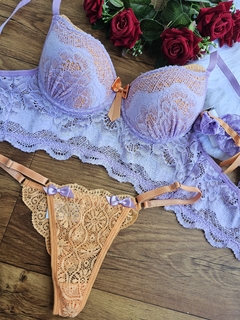 Imagem do Conjunto Hariane Lilás/laranja