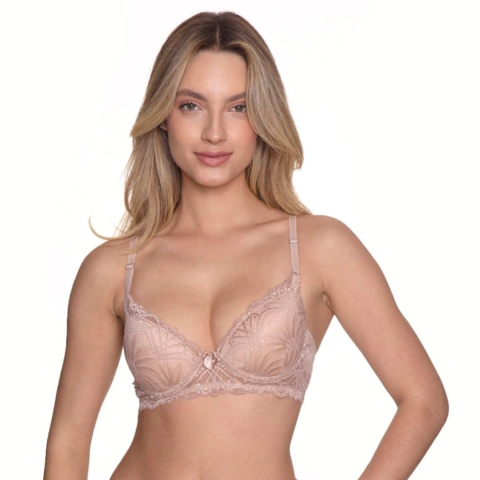 Sutiã Sophie de Renda com Aro e Bojo Moldado - Lingerie Miszeni Conjunto Calcinha Sutiã