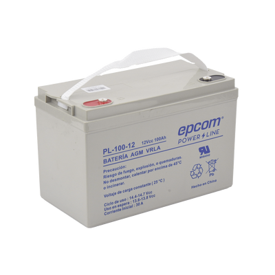 Batería 12V @ 100 Ah / AGM-VRLA / Uso Aplicacion de Respaldo /Terminales Tipo T12 ( HEX )