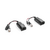 Kit de transceptores activos con conector para alimentación (12V/24Vcc/AC) TurboHD para aplicaciones de video por UTP Cat5e/6 en HD. Distancia de hast