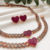 Conjunto Colar, Brincos e Pulseira Linha Luxo Cravejados em Zircônia