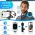 Microfone Lavalier sem fio para iPhone e Android, Cancelamento de Ruído, Plug a
