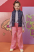 Colete Infantil Feminino Puffer em Nylon Poá Infanti na internet