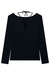 Blusa Manga Longa Canelada Juvenil Preta Lilimoon