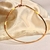Choker aro liso folheada a ouro 18k