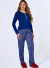 Pijama feminino conjunto calça e camiseta manga longa com botões malha