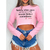 MOLETINHO CROPPED ROSA - XUXU T-SHIRTS