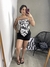 CROPPED ASSIMÉTRICO TROPICAL - PRETO - loja online