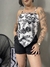 CROPPED ASSIMÉTRICO TROPICAL - PRETO - comprar online
