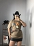 T-SHIRT OVERSIZED - MARROM