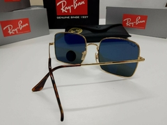 RB 1971 Square metal dorado blue grey polarizado en internet