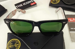 RB 2140 wayfarer negro logo blanco rojo verde en internet