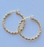 Aros trenzado acero dorado - comprar online