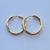 Aros argolla acero dorado tamaño grande