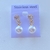Aros colgantes perla blanca