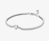 Brazalete en Plata de Ley Corazón Brillante