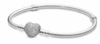 Pulsera con cierre de corazón en pavé