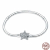 Pulsera Cadena de Serpiente con cierre de Estrella Asimetrica