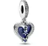 Charm colgante Doble Corazón Estrella Fugaz
