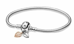 Pulsera Cadena de Serpiente de Pandora con plumas