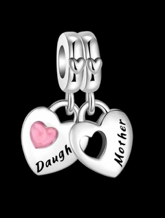 Charm Colgante Doble Corazón Dividido