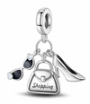 Charm Colgante Pandora Bolsa de Compras, zapato y gafas